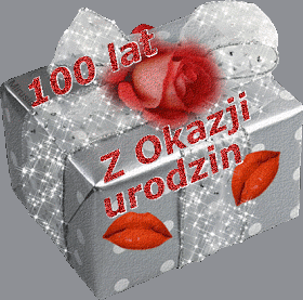 Brokatowy, szary prezent z okazji urodzin
